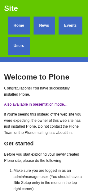 Startup Responsive Initializr Theme at Mobile device