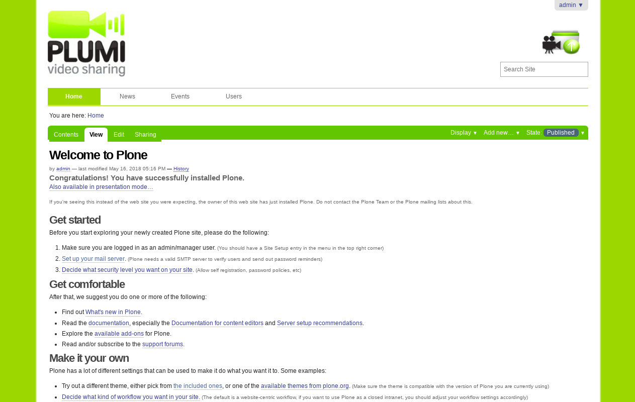 "plonetheme.plumigreen" add-on