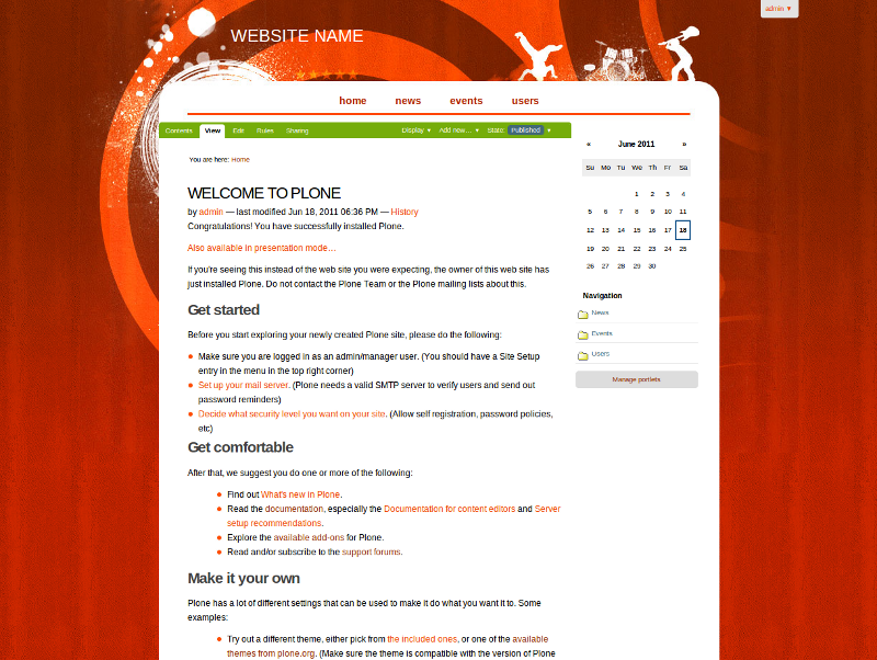 "plonetheme.redmusic" add-on